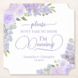 Porta-copo De Papel Lavanda Boho Floral Não tome meu casamento com beb<br><div class="desc">Esta porta copos de casamento é elegante, na moda, e divertida! Apresenta um belo design floral bóho com rosas de aquarelas pintadas à mão e flores em tons de lilás, lavanda e roxo empoeirado, juntamente com folhas de eucalipto e verde de jardim. O texto está escrito em elegantes inscrições modernas...</div>