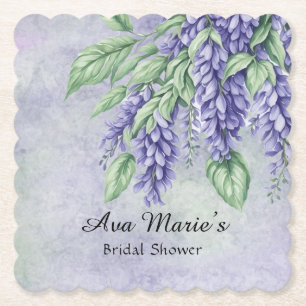 Porta-copo De Papel Lavanda Flores de Wisteria Chá de panela de Mármor