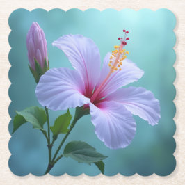Porta-copo De Papel Lavanda Hibiscus Flower: Sutil Charm da Natureza