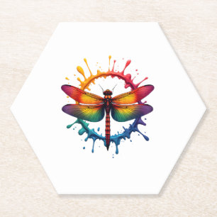 Porta-copo De Papel Legal Gráfico Tie Dye Óculos de sol Dragonfly Illu