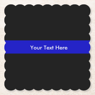 Porta-copo De Papel Lei fina do agente da polícia de Blue Line