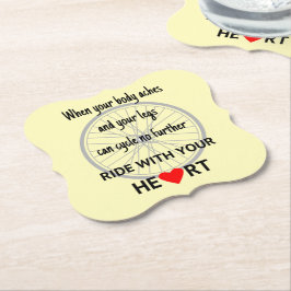 Porta-copo De Papel Lema motivacional ciclista amarelo