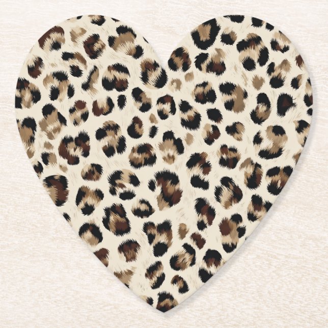 Porta-copo De Papel Leopardo para Chá de Bebê (Frente)