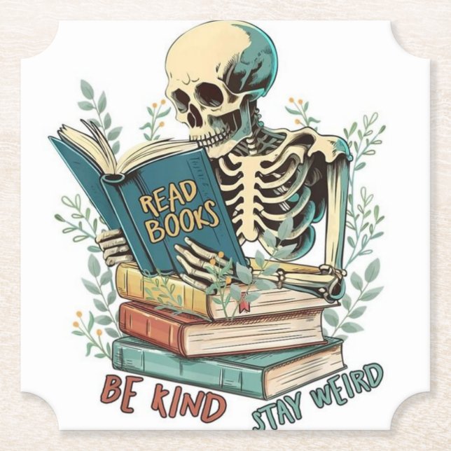 Porta-copo De Papel Ler Porta copos de Papel de Livros (Frente)