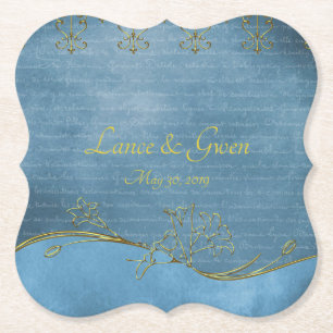 Porta-copo De Papel Letra Dusty Blue Love