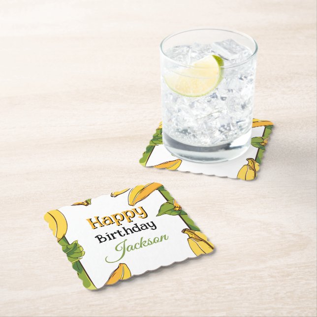 Porta-copo De Papel Let's Go Bananas Any Age Birthday Party (Insitu)