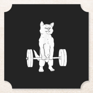 Porta-copo De Papel Levantamento De Peso De Gatos E Giro