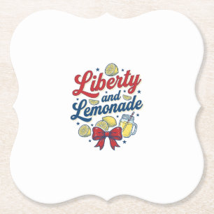 Porta-copo De Papel Liberdade e Limonada Camisa Patriótica de Limão Ve