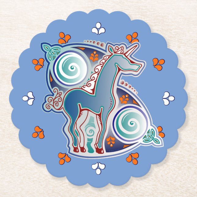 Porta-copo De Papel Licorne celtique (Frente)