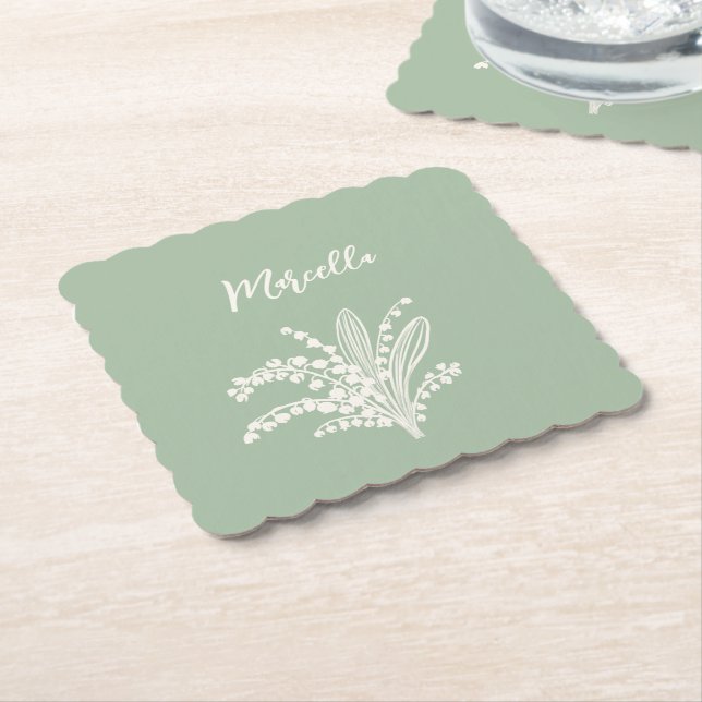 Porta-copo De Papel Lily Do Vale Personalizada (Angular)