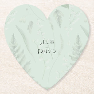 Porta-copo De Papel Lily of Valley com Ferns   Personalizado Verde Sua