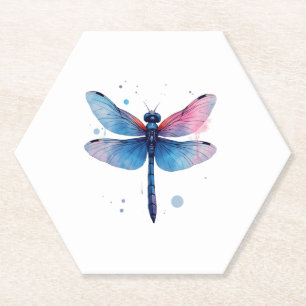 Porta-copo De Papel Linda Natureza Colorida Padrão Gráfico Dragonfl