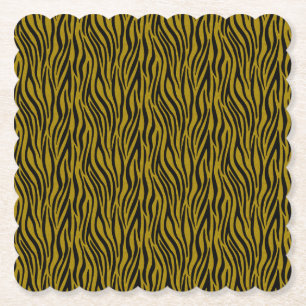Porta-copo De Papel Listras de Zebra em Safari Preto e Marrom
