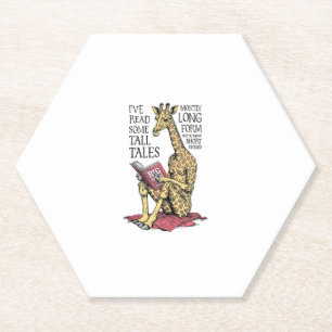 Porta-copo De Papel Livro Engraçado Lover Girafa Longa Forma Talas Lid