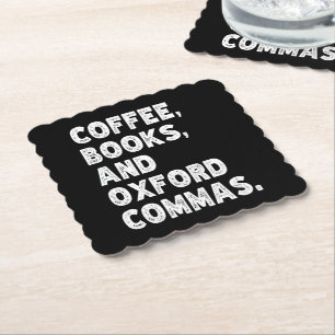 Porta-copo De Papel Livros De Café E Professores Legal De Oxford Comma