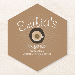 Porta-copo De Papel Logotipo de Negócios de Cafeteria de Café Espresso