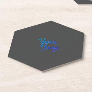 Porta-copo De Papel Logotipo personalizado simples e elegante aqui era