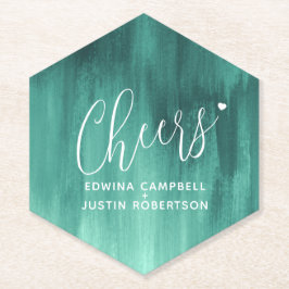 Porta-copo De Papel Louvado lavagem esmeralda de arte moderna