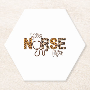 Porta-copo De Papel Love Nurse Life Cheetah 3