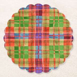 Porta-copo De Papel MAC RAE TARTAN Apoio de papel quadrado rendilhado