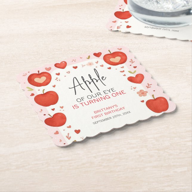 Porta-copo De Papel Maçã de Nossa Queda de Olhos Pensada Aniversário (Angular)