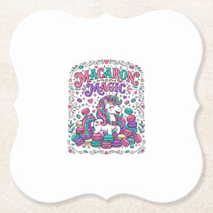 Porta-copo De Papel Magia de Macaron de Unicórnio Colorido Mercado Art