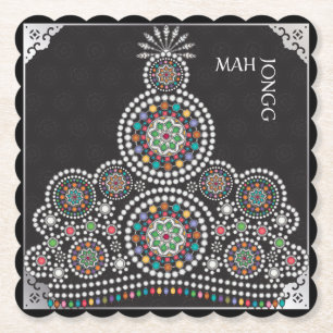 Porta-copo De Papel Mah Jongg Limerick Taj Porta copos