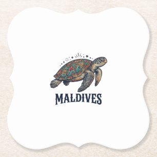 Porta-copo De Papel Maldivas Tartaruga Marinha Vintage Camisa Viagem D