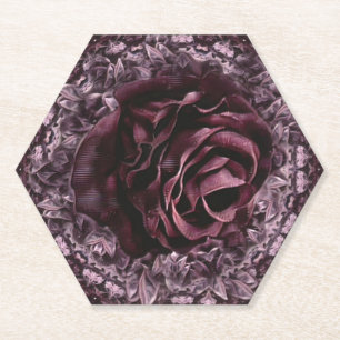 Porta-copo De Papel Mandala de Rosa 