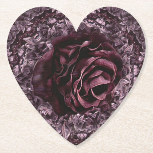 Porta-copo De Papel Mandala de Rosa 