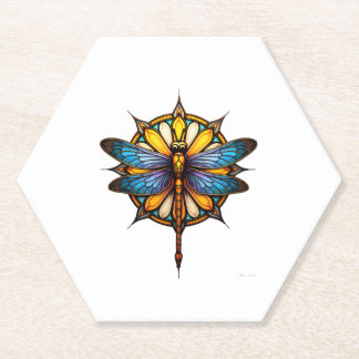 Porta-copo De Papel Mandala Dragonfly Luminous Sacred Geometry Spiritu