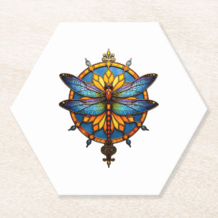 Porta-copo De Papel Mandala Libélula Luminosa Geometria Sagrada Espiri