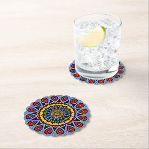 Porta-copo De Papel Mandala Trippy Retro Hippie Boho Chic Bohemian