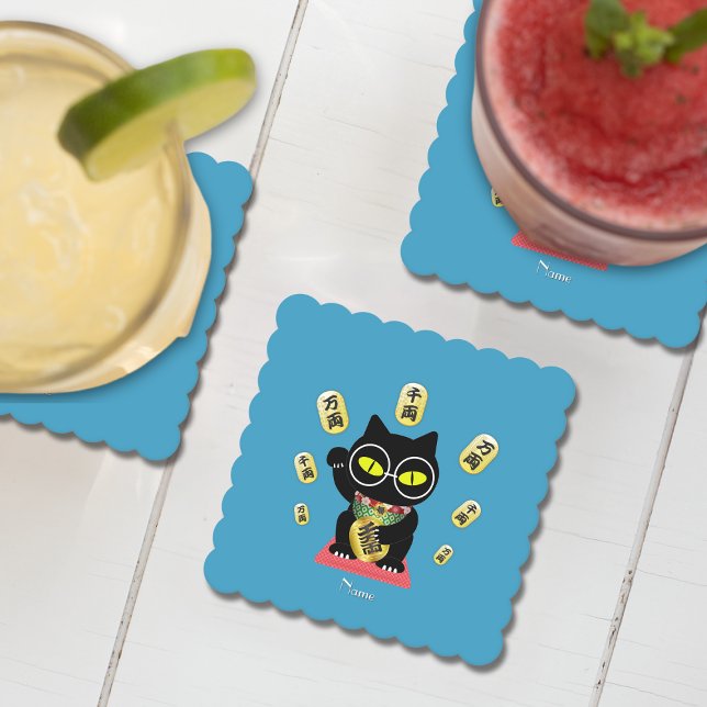 Porta-copo De Papel Maneki Neko Lucky Poilue (Maneki Neko Lucky Poilue Paper Coaster)