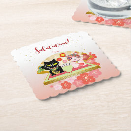 Porta-copo De Papel Maneki Neko Lucky Poiluna