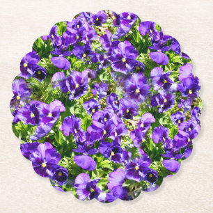 Porta-copo De Papel Mar da Serenidade: O Belo Campo Pansado Roxo