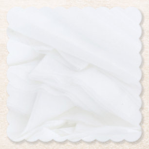 Porta-copo De Papel Marble Stone Scalloped Square