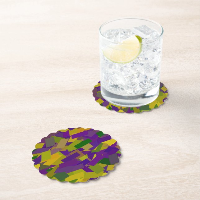Porta-copo De Papel Mardi Gras Blocks (Insitu)