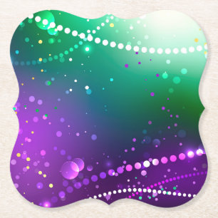 Porta-copo De Papel Mardi Gras Festivo Purple Background