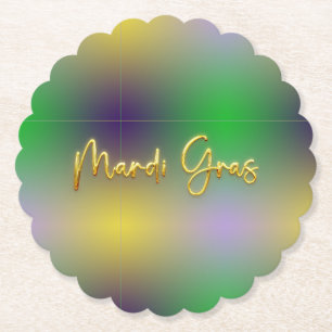 Porta-copo De Papel Mardi Gras Yellow, Purple, Green