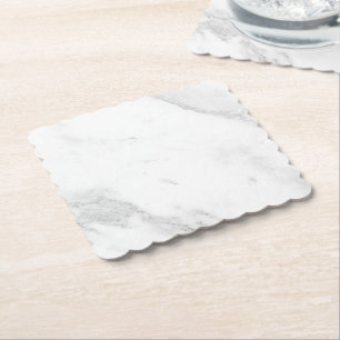 Porta-copo De Papel Mármore Branco