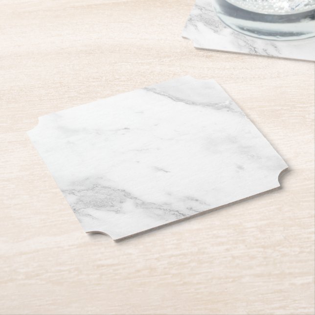 Porta-copo De Papel Mármore Branco (Angular)