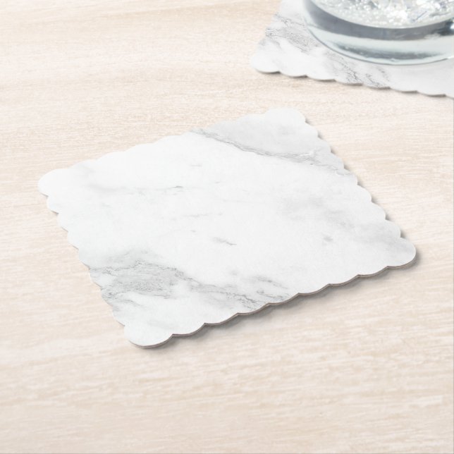 Porta-copo De Papel Mármore Branco (Angular)