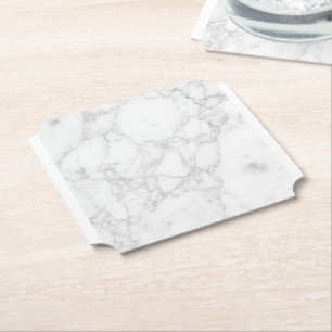 Porta-copo De Papel Mármore Branco