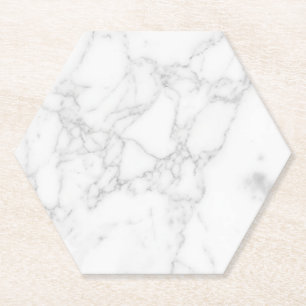 Porta-copo De Papel Mármore Branco