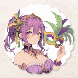 Porta-copo De Papel Máscara Anime Mardi Gras