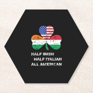 Porta-copo De Papel Meia-Irlandesa Metade Italiana All American Flag S