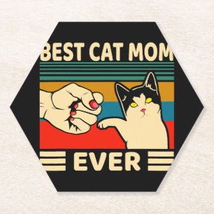 Porta-copo De Papel Melhor Gato Mãe De Todas As Mulheres Vintage Ajust