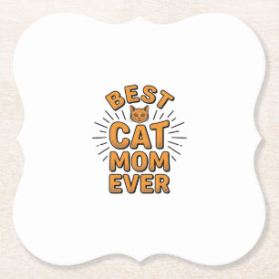 Porta-copo De Papel Melhor Mãe de Gato de Todos os Tempos Design de Gr
