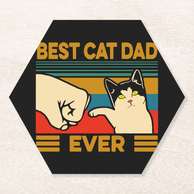 Porta-copo De Papel Melhor Pai De Gato (Frente)